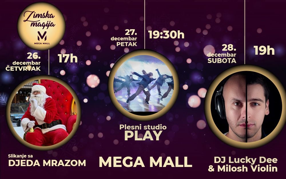 Praznična magija u Mega Mall-u - fotografisanje, ples i muzičko druženje ove sedmice